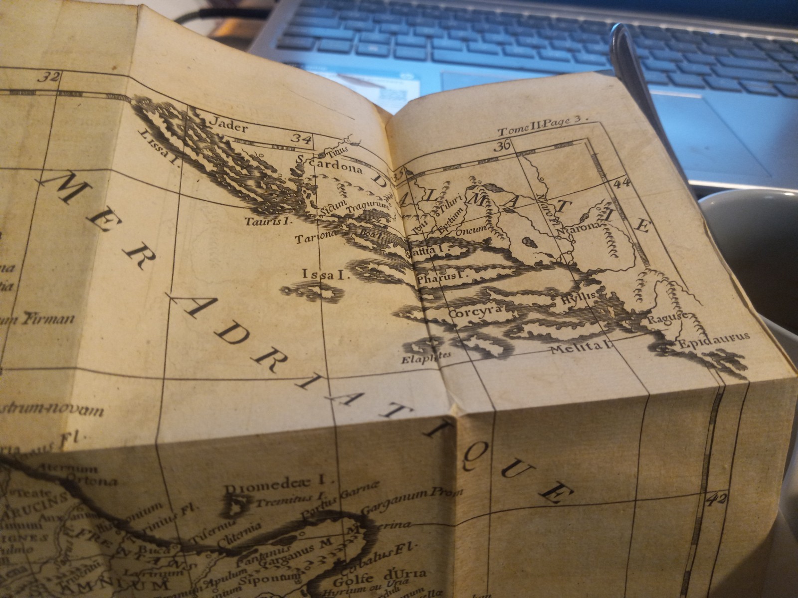 1782 HISTOIRE ROMAINE BY M ROLLIN FULL LEATHER VOLUME 2 ONLY, W/MAP OF ITALY!!