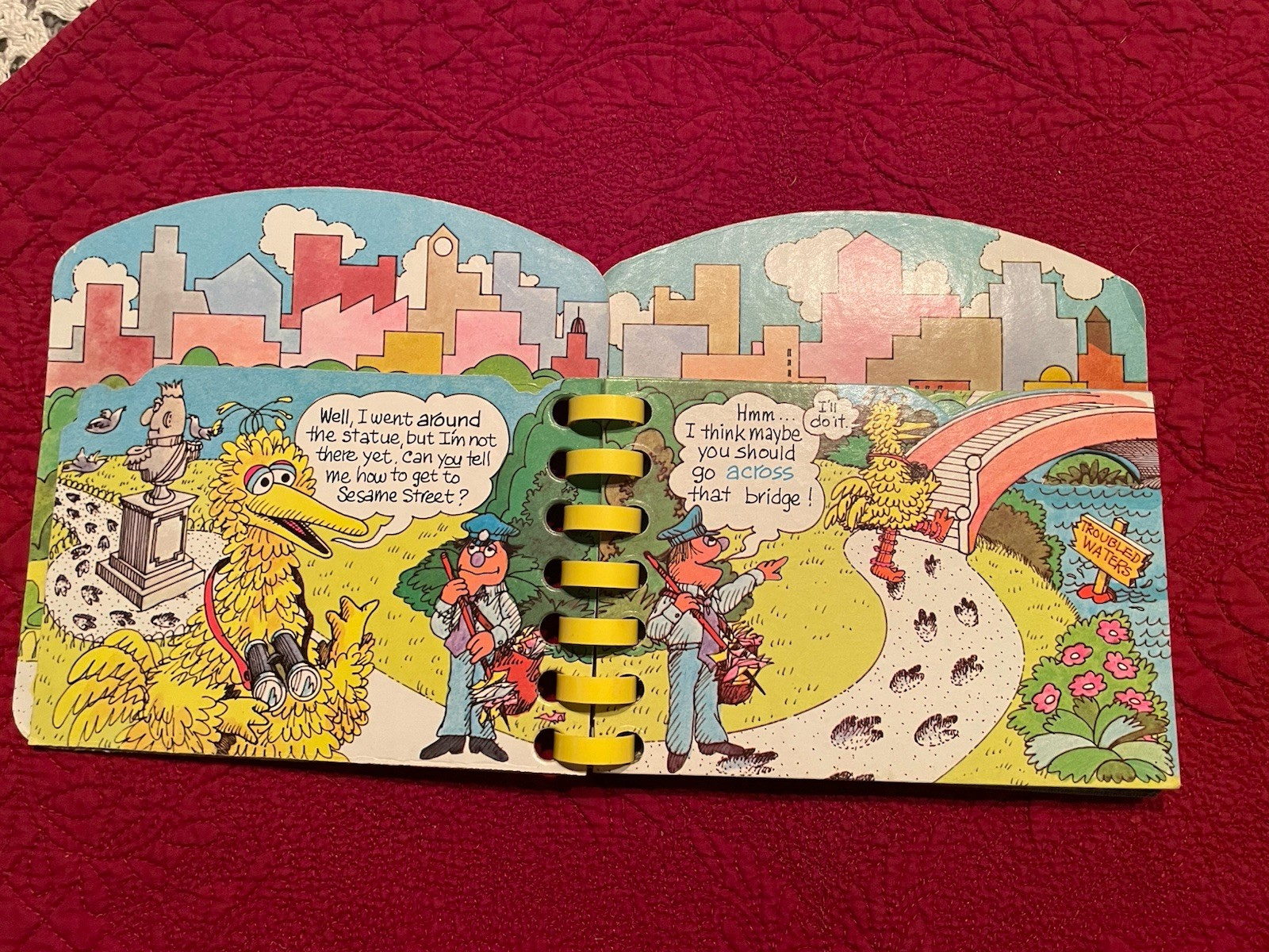 Playskool Board Book Can You Tell Me How To Get To Sesame Street? 1975