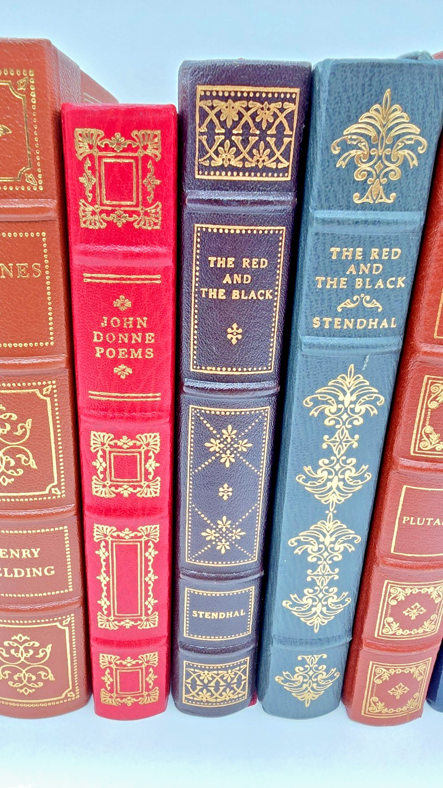 LOT 15 FRANKLIN LIBRARY LEATHER BOUND BOOKS COLLECTION LOT, GOLD GILDED