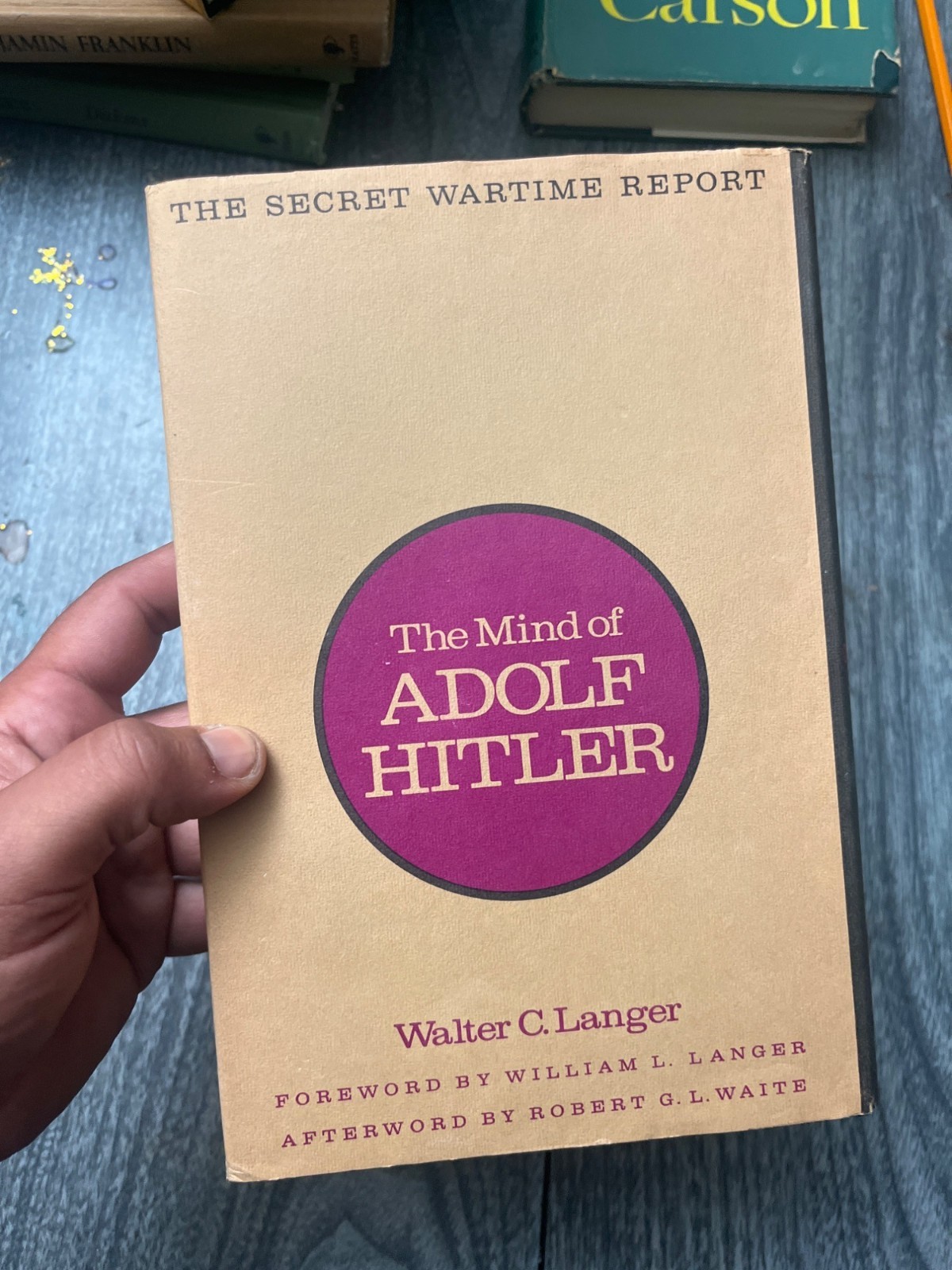 THE MIND OF ADOLF HITLER by Walter C. Langer/1st Ed/HCDJ/Military/WWII 1939-45