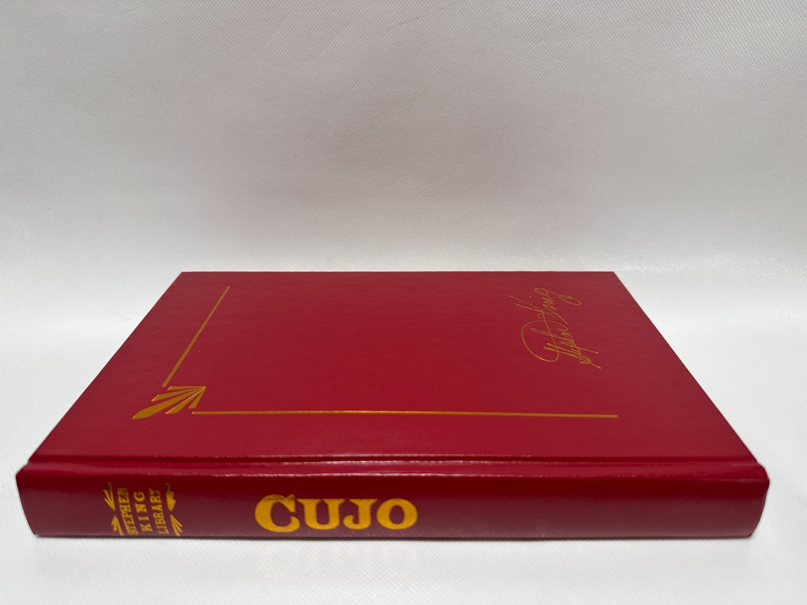 FINE ~ CUJO by Stephen King Library Red Faux Leather Hardcover