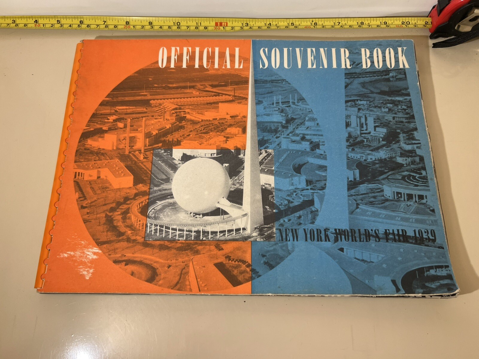 New York Worlds Fair Souvenir Books: Official, Views, Spiral Bound, Paperback