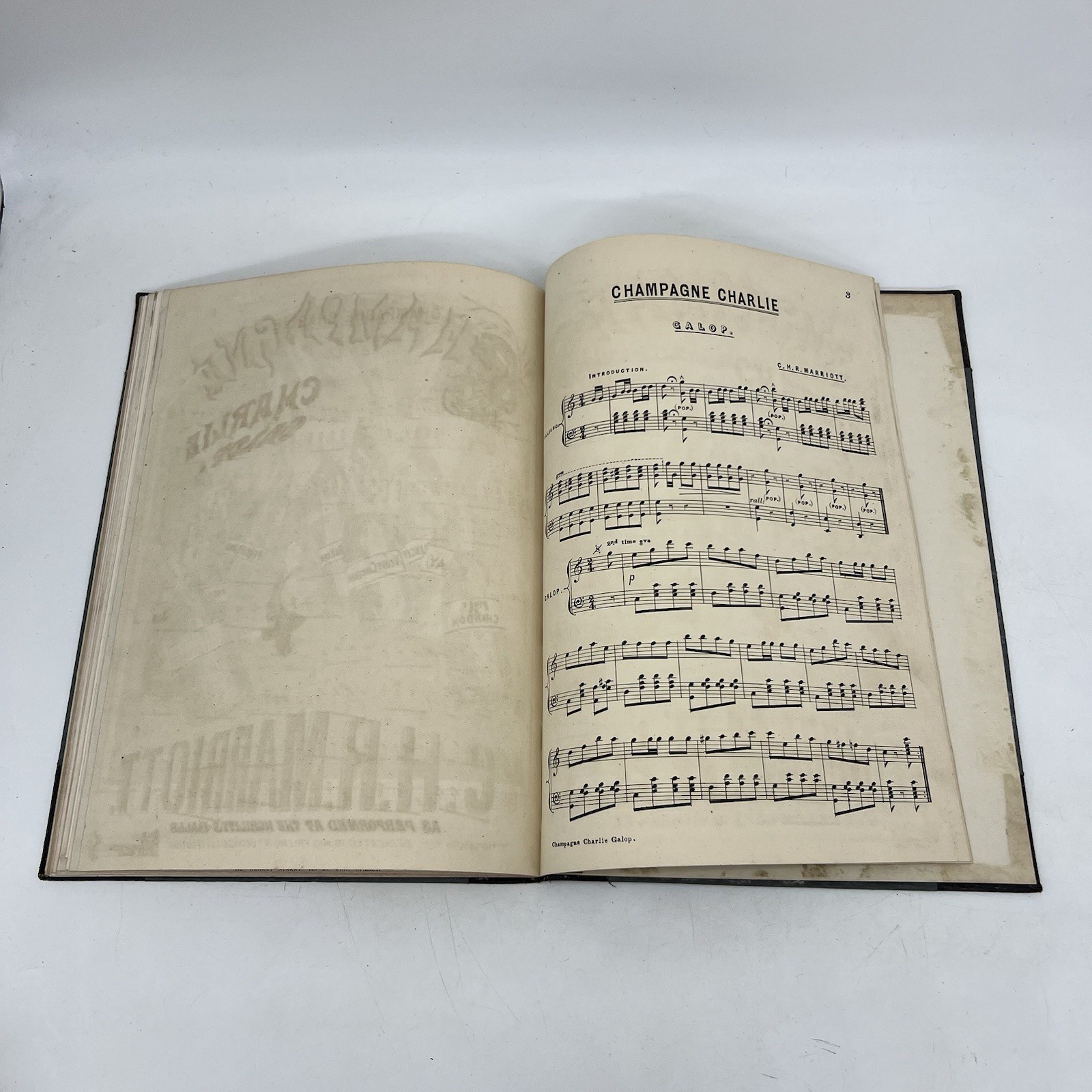 Victorian Bound Album Sheet Music Circa 1860s Illustrated Galops incl Champagne