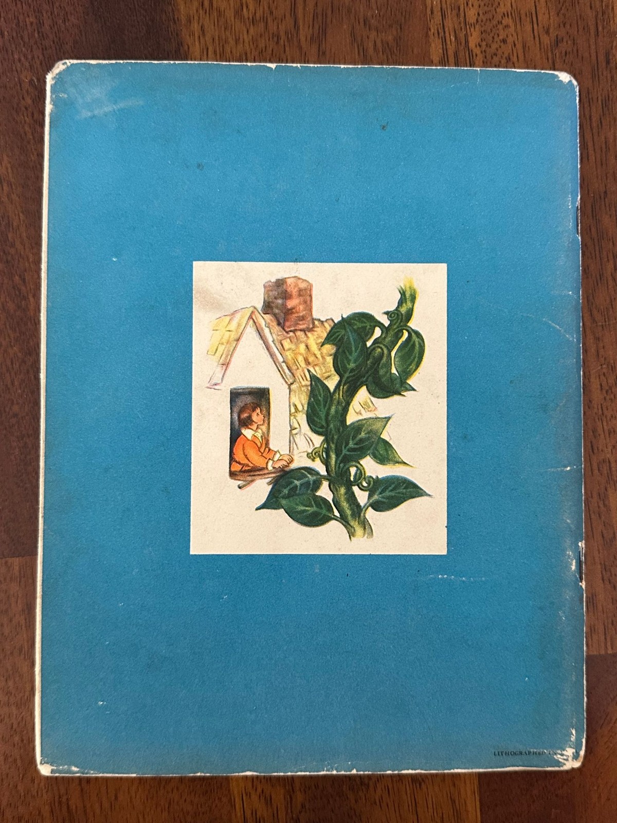 Jack and the Beanstalk Animated Vintage Childrens Story Book Blue Illustrated