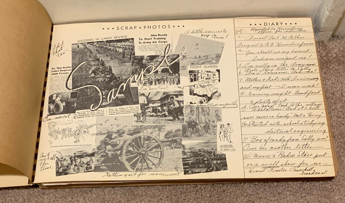 MILITARY SCRAPBOOK FORT LEWIS WA. STATE HOSPITAL VINTAGE 1940 WAR BOOK WITH PICS