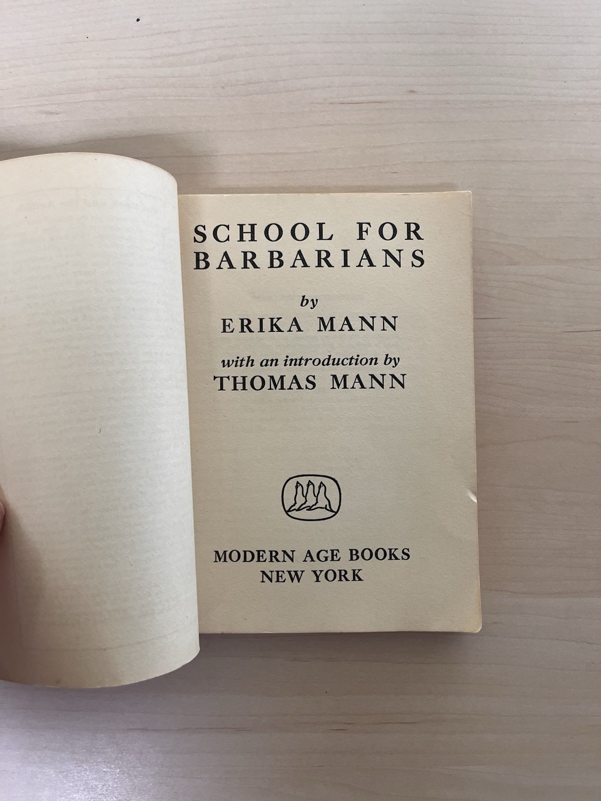 1938 School For Barbarians Education Under The Nazis By Erika Mann Original Pb