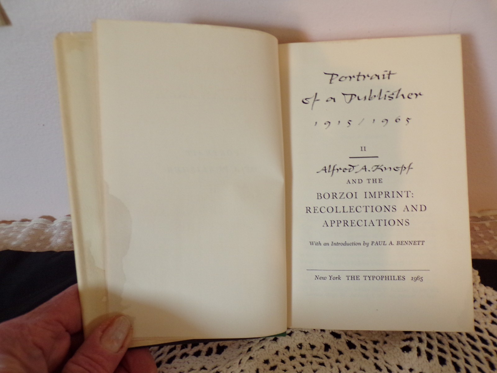 Portrait of a Publisher A.A.K. 1915-1965 Alfred A Knopf 2 Book Set HCDJ Slipcase