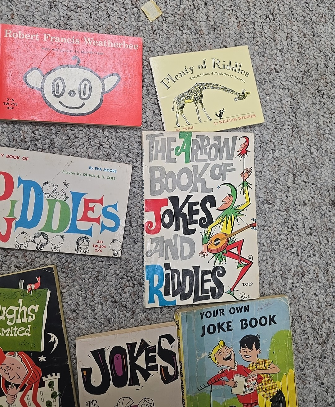 Lot of 10 Vintage Mixed Authors Jokes, Riddles Paperback Children’s Story Books