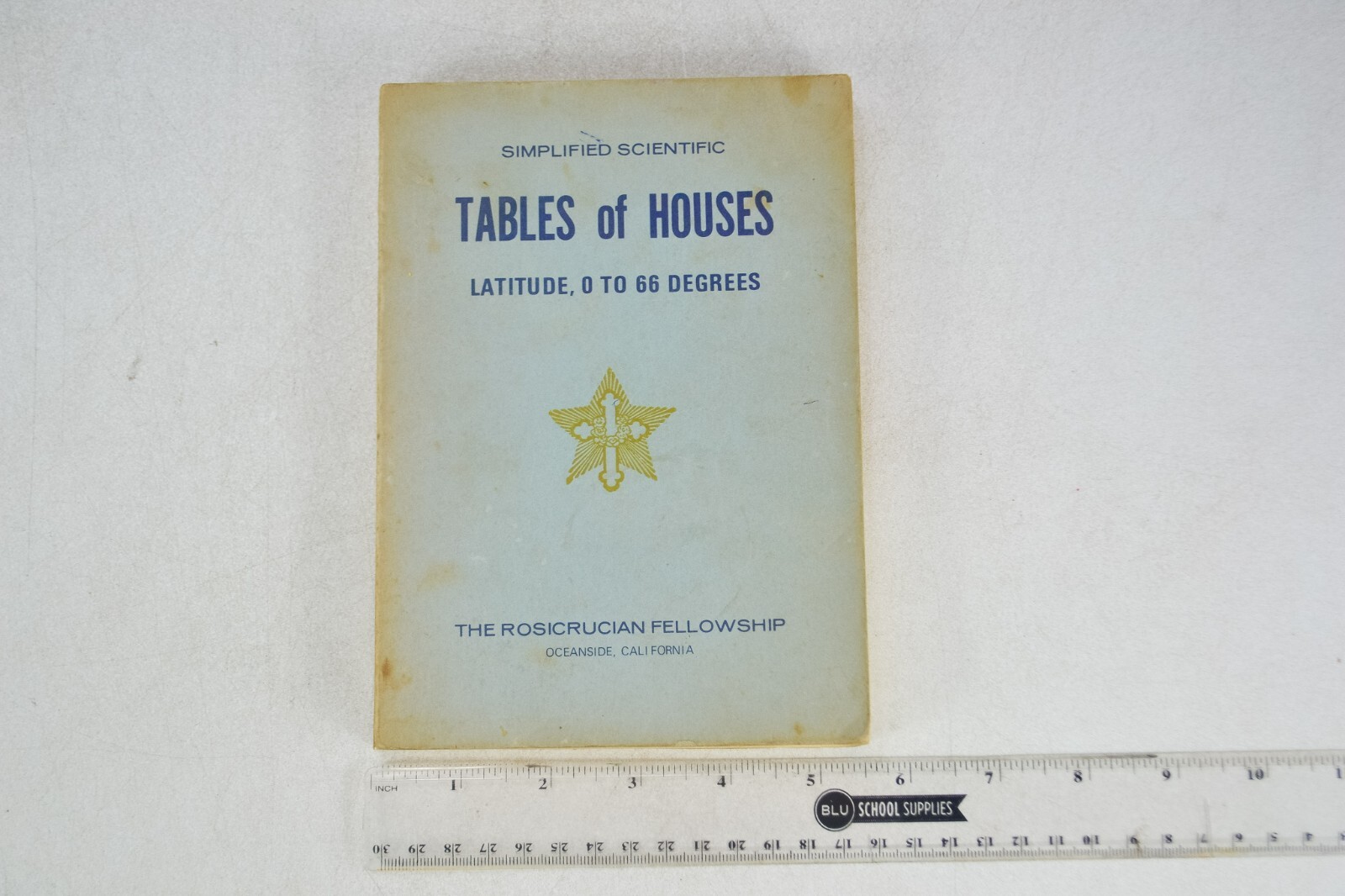 Scientific Tables of Houses 0 to 66, Rosicrucian Fellowship, 7th Print 1949 VTG