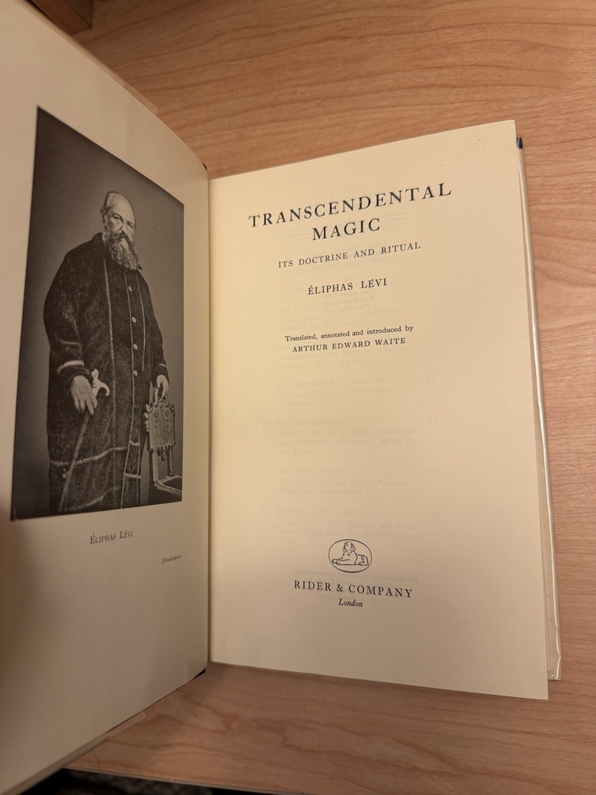 Transcendental Magic: Its Doctrine And Ritual Eliphas Levi Hardcover 1958