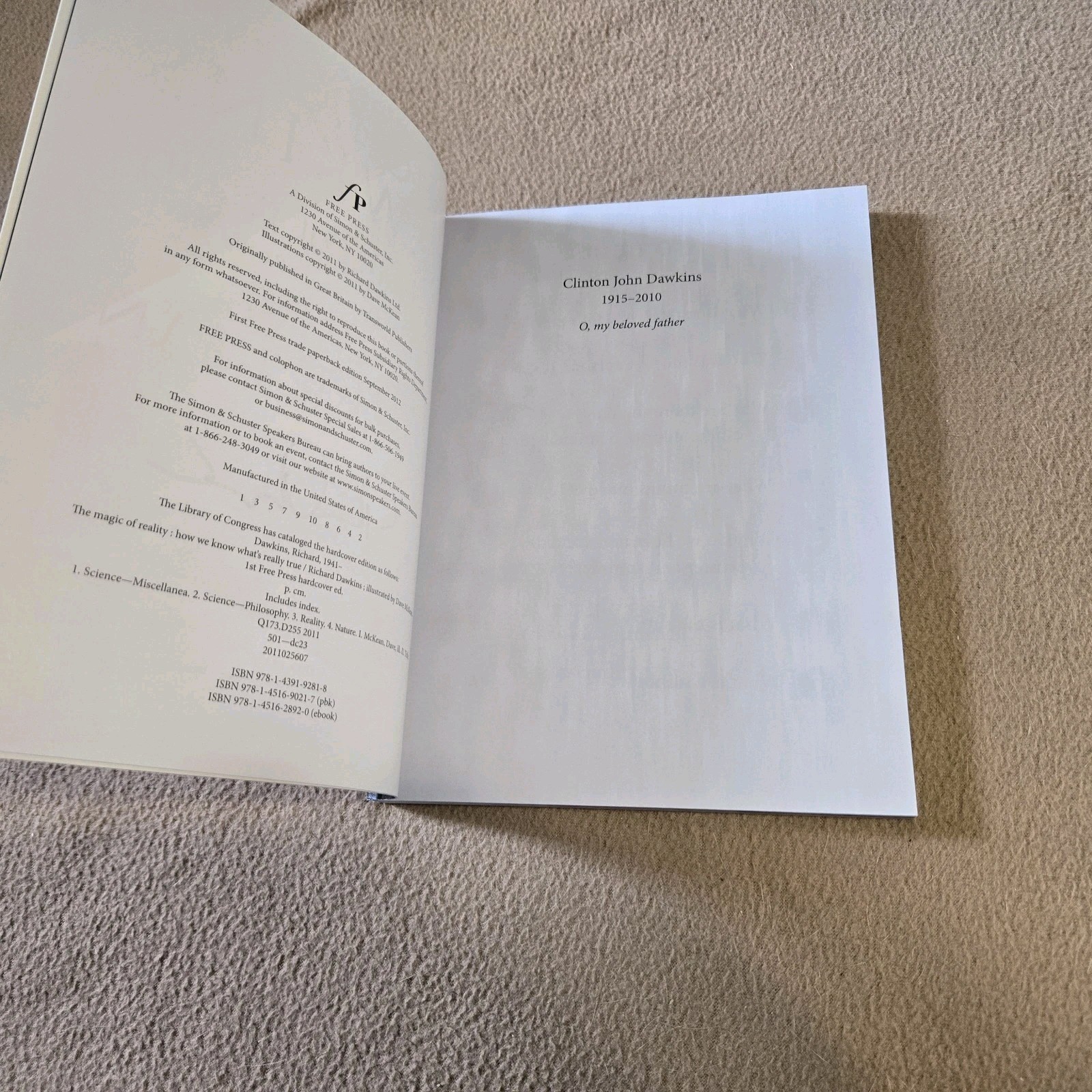 The Magic Of Reality, Richard Dawkins, SIGNED 1st TPB Edition/Printing, 2012