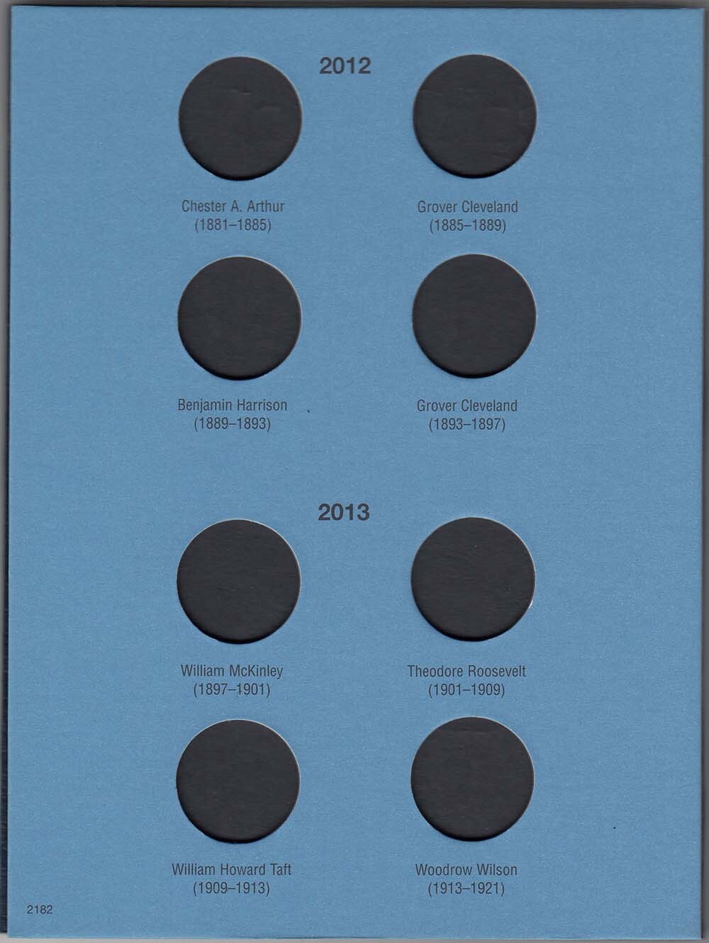 Whitman Coin Folder For US Presidential Dollars No 2 2012 – Date Mini Album 2182