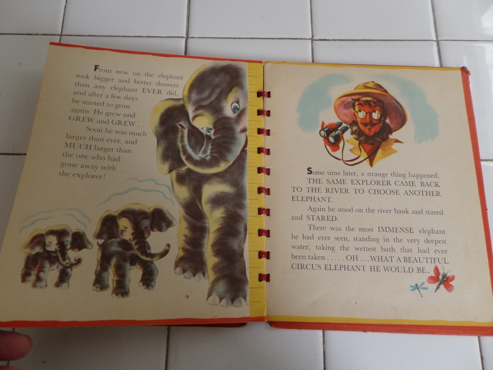 The Elephants Dilemma, A Bonnie Book,1946(VINTAGE Spiral Book)