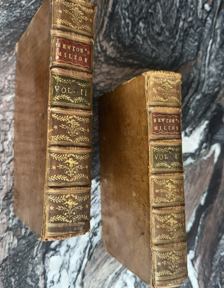 1763 – 2vols Paradise Lost John Milton Thomas Newton Illustrated 6th Edition