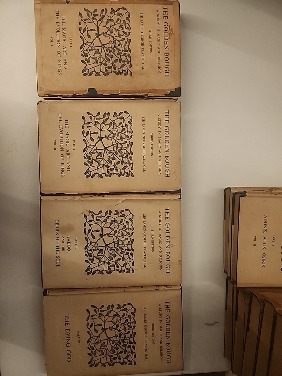The Golden Bough:Study in Magic (12 Vol Set) by Frazer 3rd Ed 1951 [occult]
