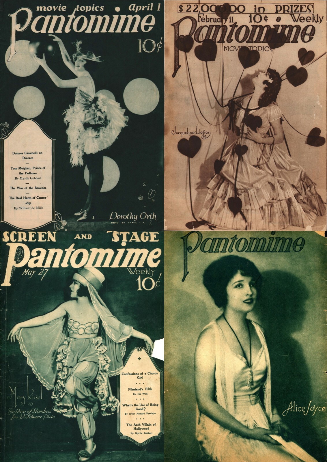 18 Old Issues of Pantomime – Illustrated Movie Fan Magazine (1921-1922) on DVD