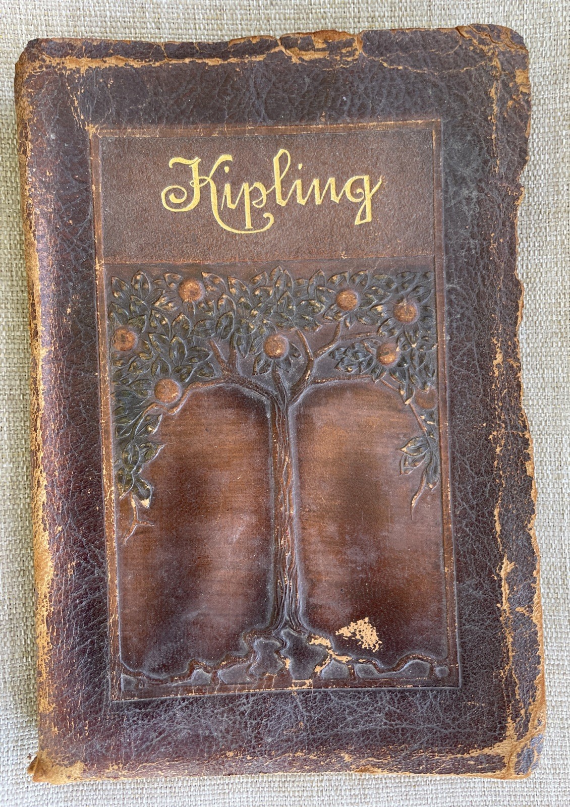 The Poems Of Rudyard Kipling 1899 Embossed Leather bound Edition Antique Book