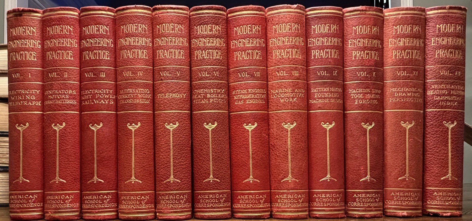 Modern Engineering Practice 12 Vol Set American School of Correspondence Antique