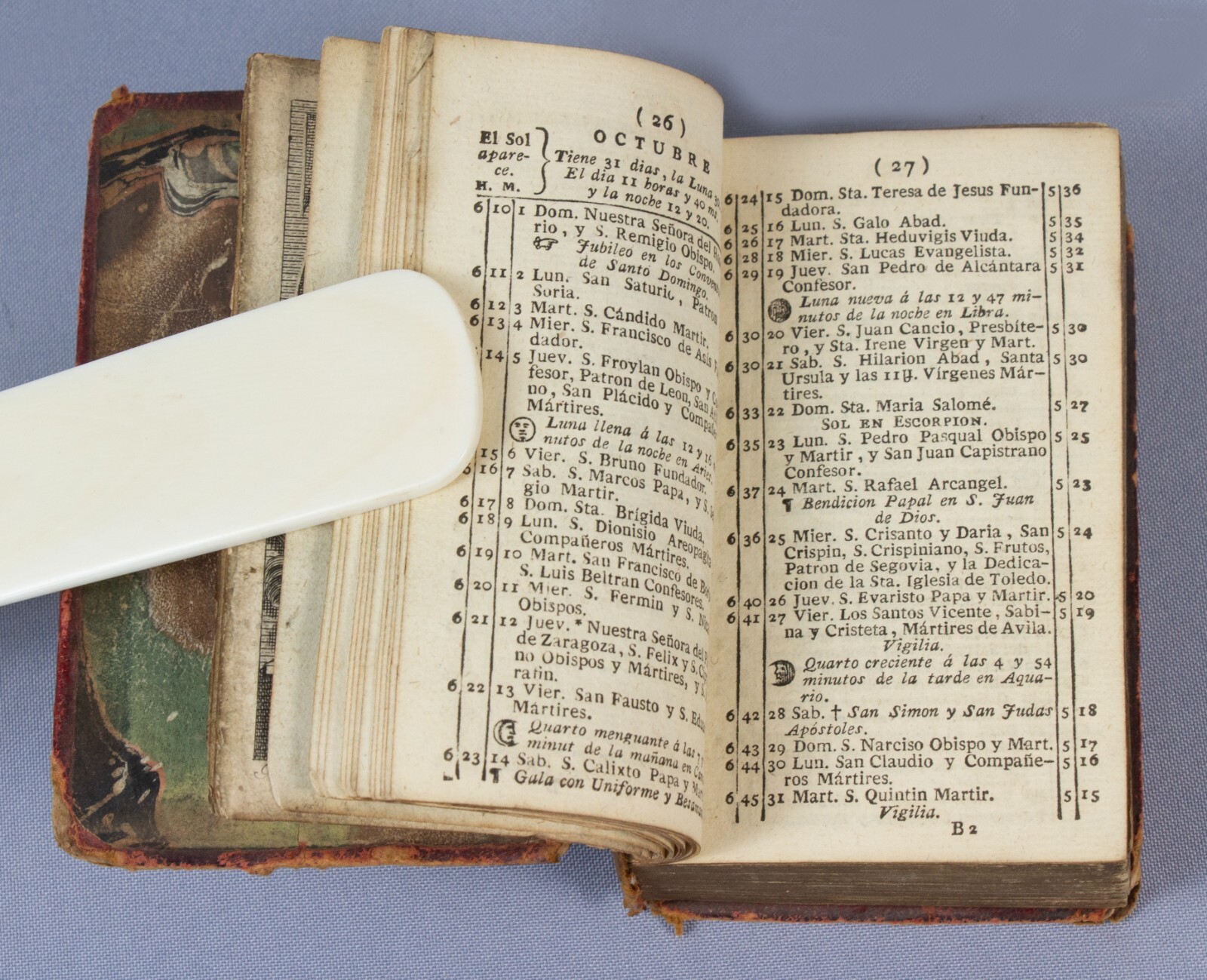 Spanish ALMANACK 1797 With Map – Kalendario Manual + Forasteros – MADRID Espana