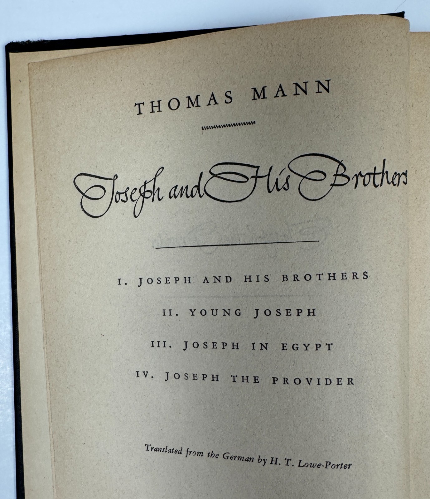 1944 Thomas Mann Joseph the Provider First Edition Alfred Knopf HC Nobel Prize
