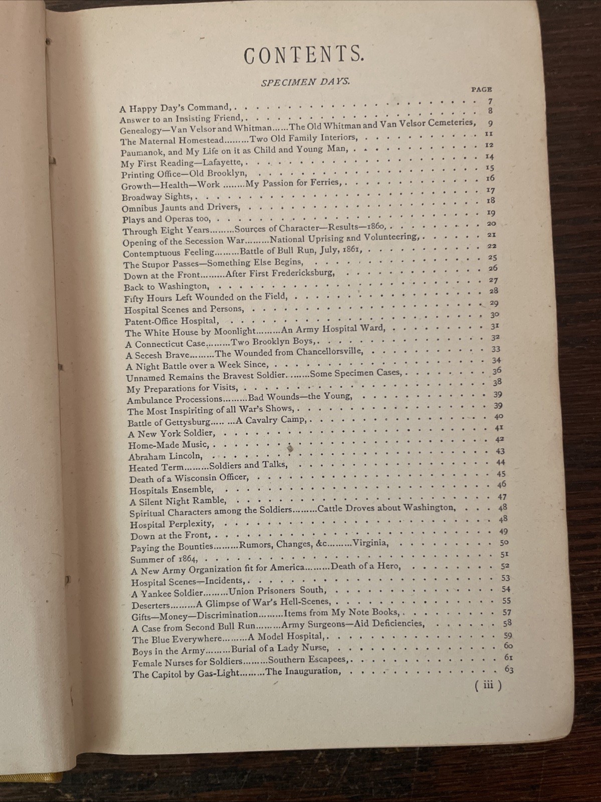 Specimen Days & Collect by Walt Whitman 1st Edition Antique 1882-’83 Book