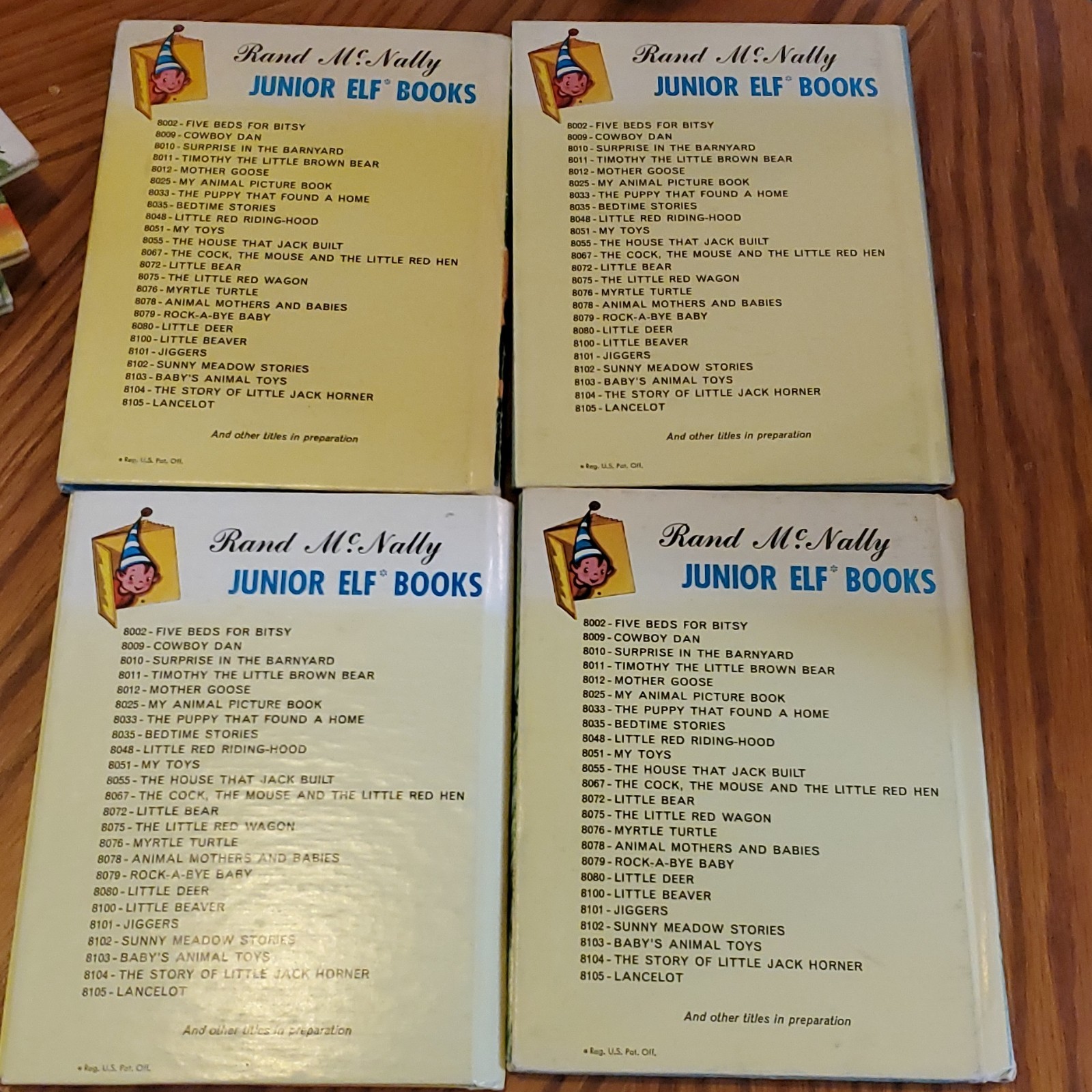 Rand McNally Junior Elf Books Lot 4 Illustrated English – 4 Titles
