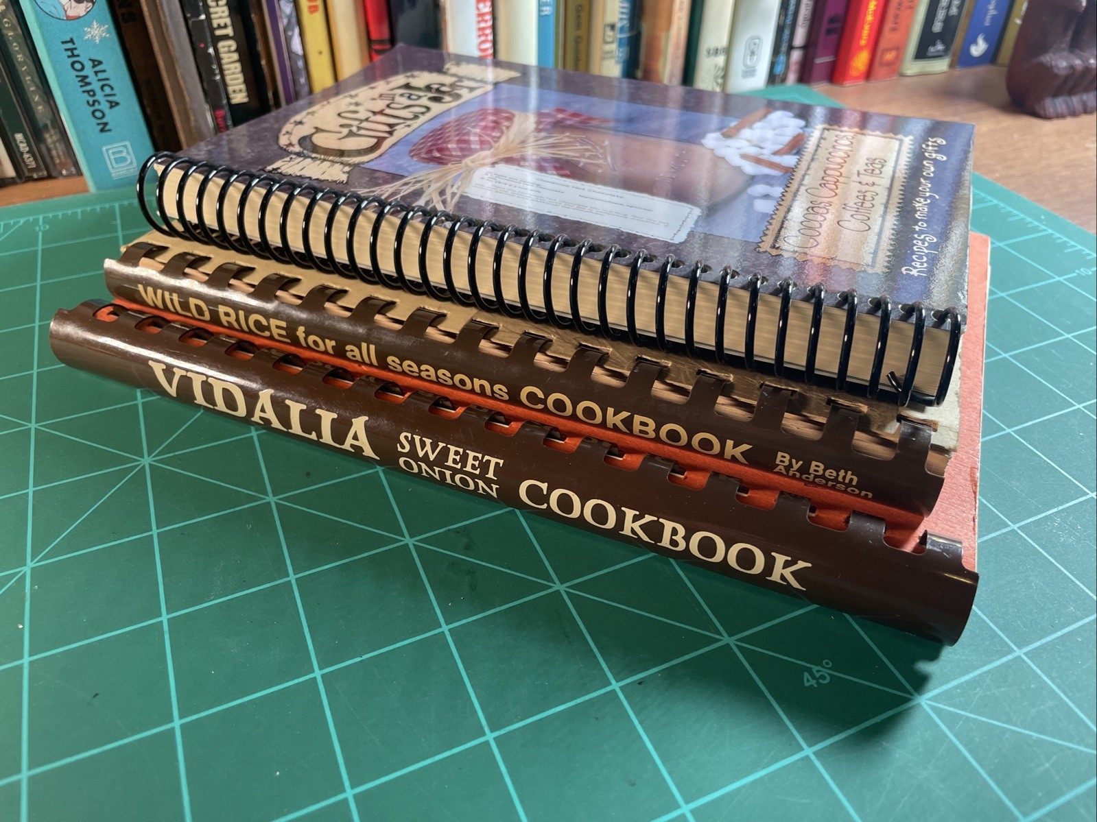Spiral Bound Cookbook Lot (3) Vidalia Sweet Onion Wild Rice Coffees Teas