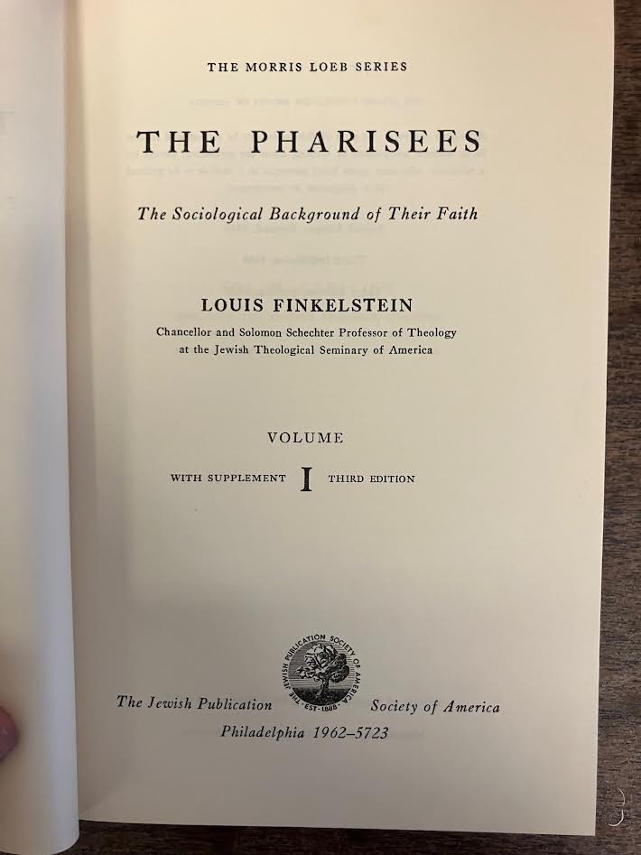 Collection on the Pharisees | Neusner, Finkelstein, Herford, Leo Baeck – Judaica