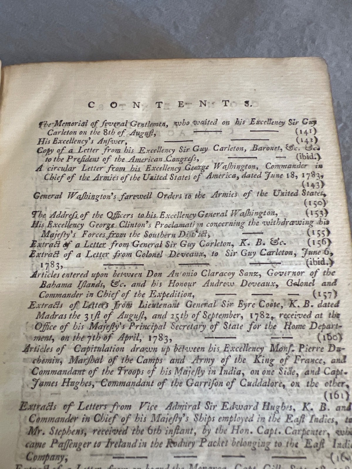 Antique American History Book Annual Register 1783 Paris Treaty Washington 1784