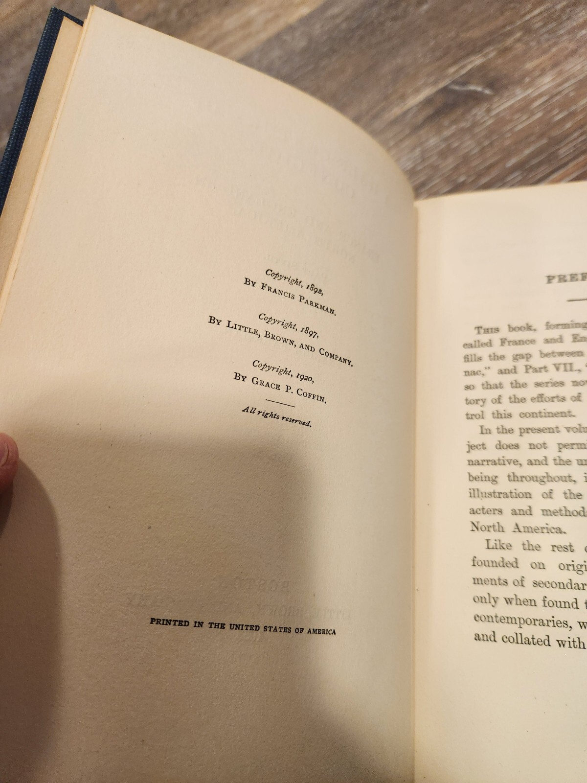 1930’s Frances Parkman hardcovers lot vintage 1932-1940 France/ West Centenary