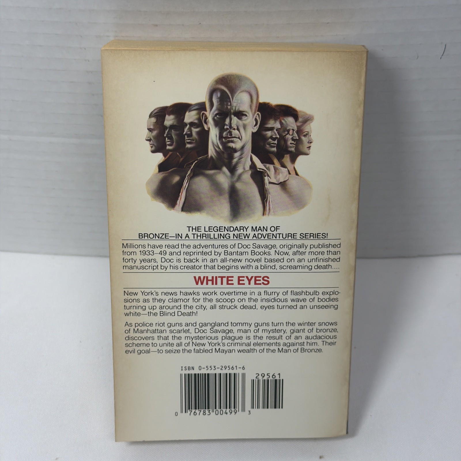 Doc Savage “White Eyes” Kenneth Robeson Bantam Paperback 1992 Edition 1st Print