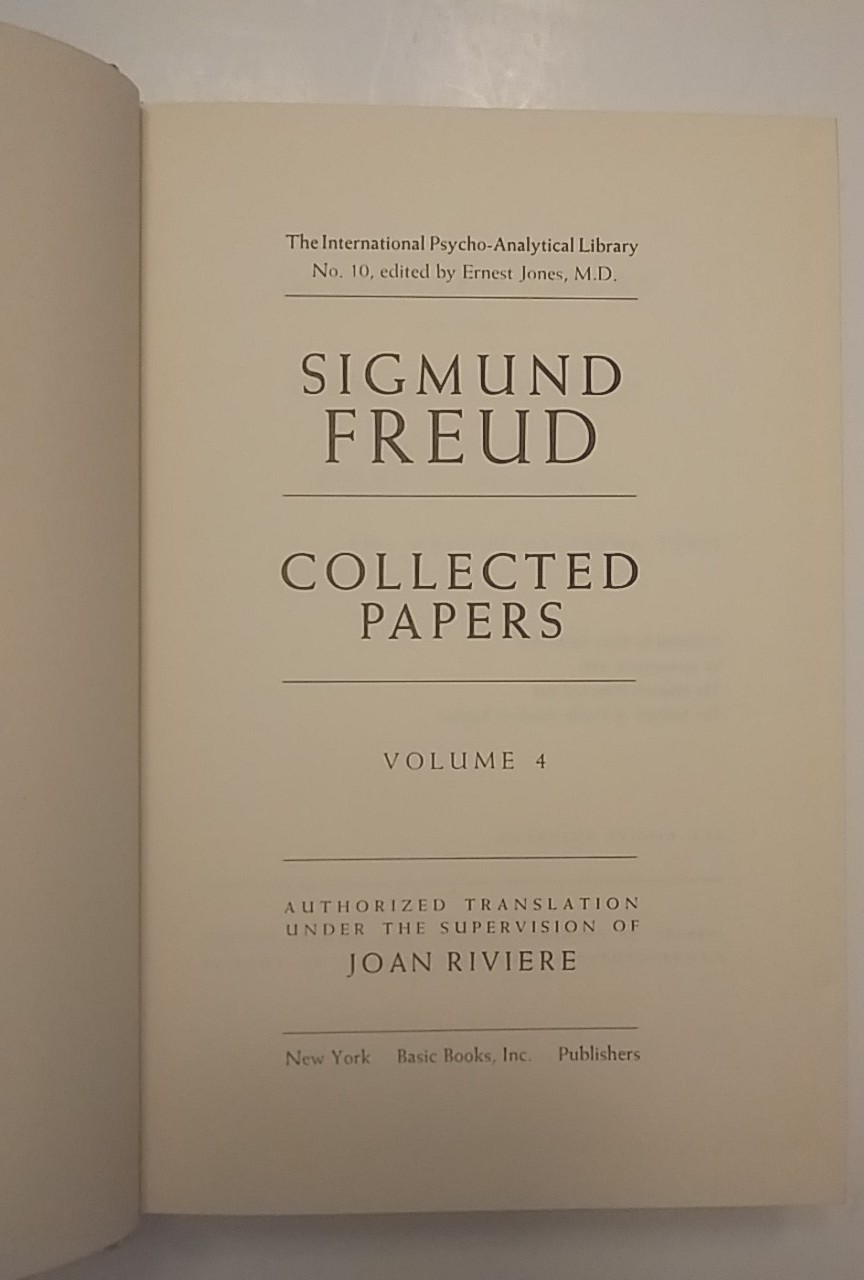 Sigmund Freud, Collected Papers 5 Vol Box Set First American Edition 1959 HC