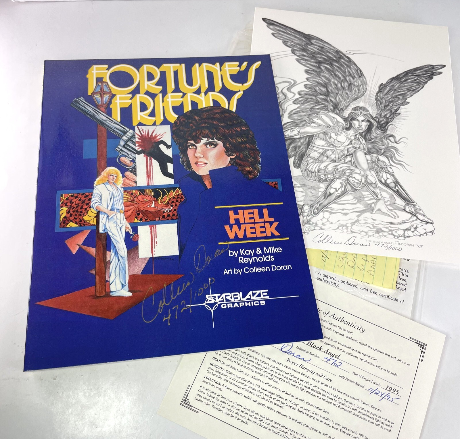 Fortune’s Friends Colleen Doran -SIGNED 472/1000 Print Hell Week Starblaze RARE