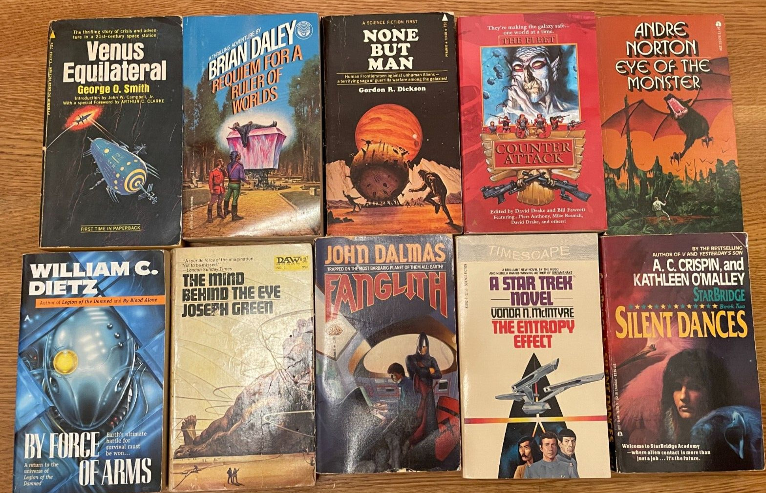 10X All Science Fiction Scifi Random Mix Paperback Books Vintage 1960s+ Lot