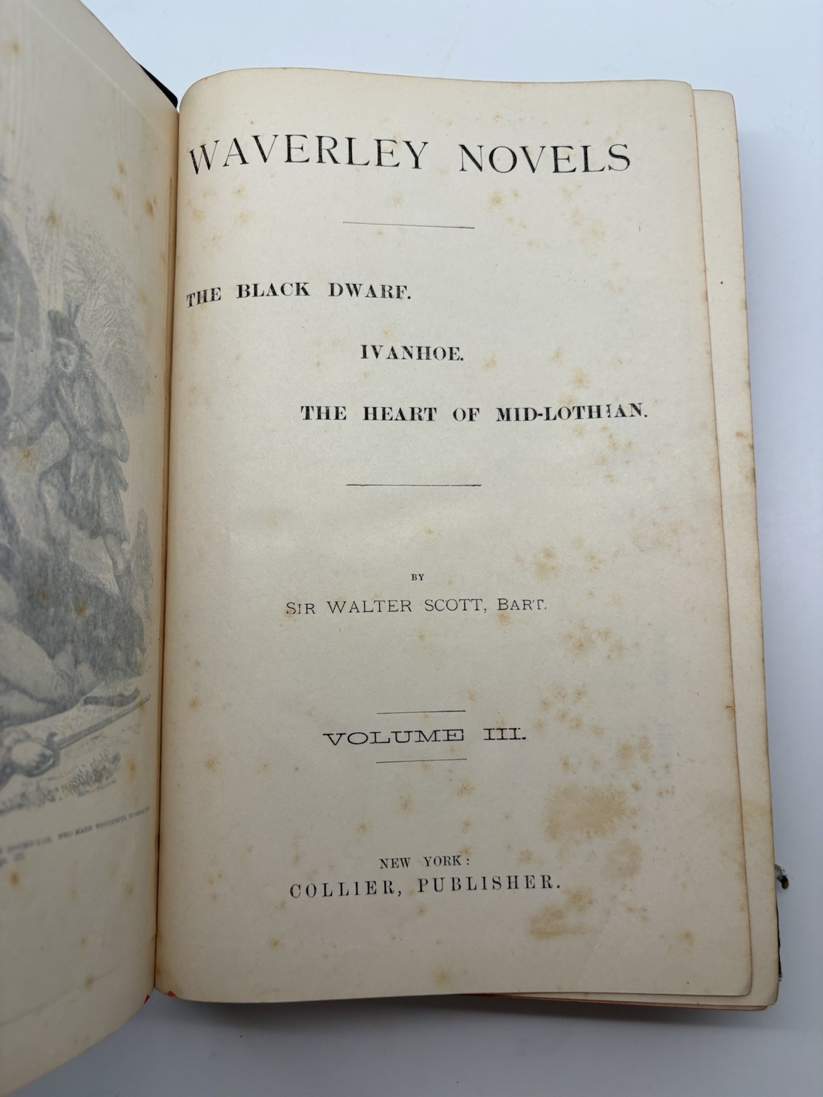 Two Waverley Novels Sir Walter Scott Volume II and Volume III Ivanhoe Antiquary