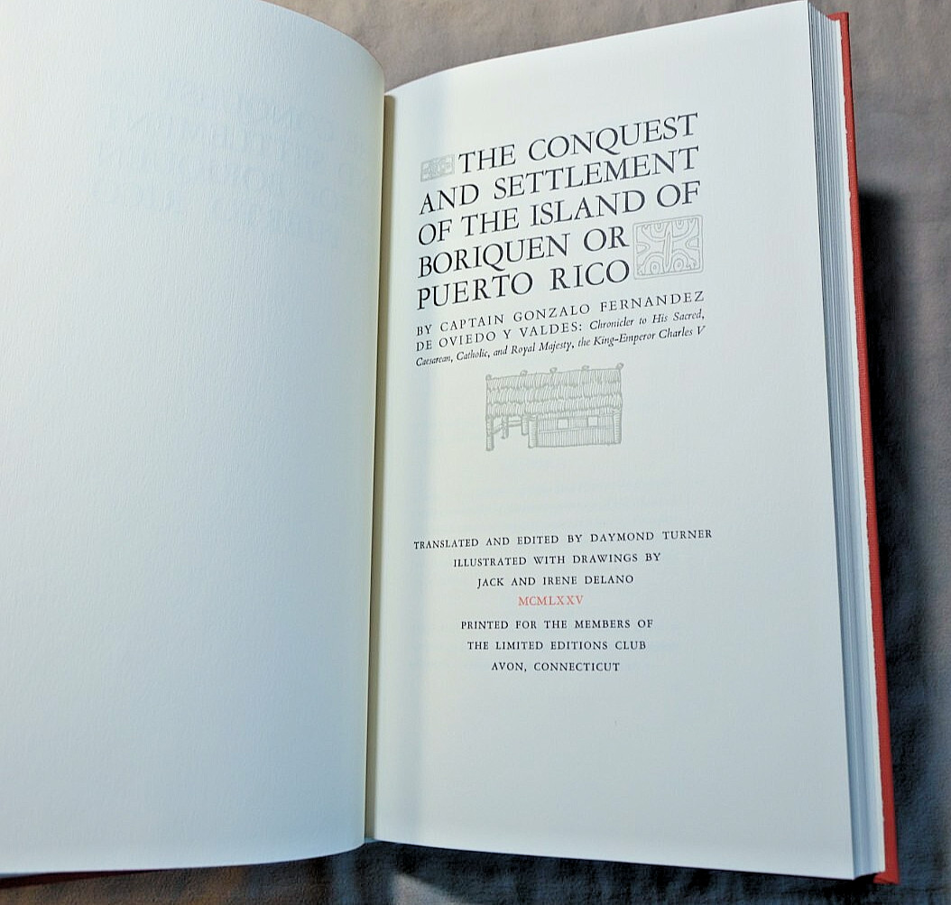 CONQUEST & SETTLEMENT of the ISLAND of BORIQUEN or PUERTO RICO 1975 Artist Signe