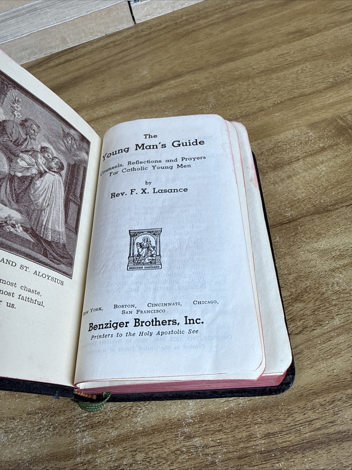 1952 The Young Man’s Guide by Father Lasance Book Catholic Devotional