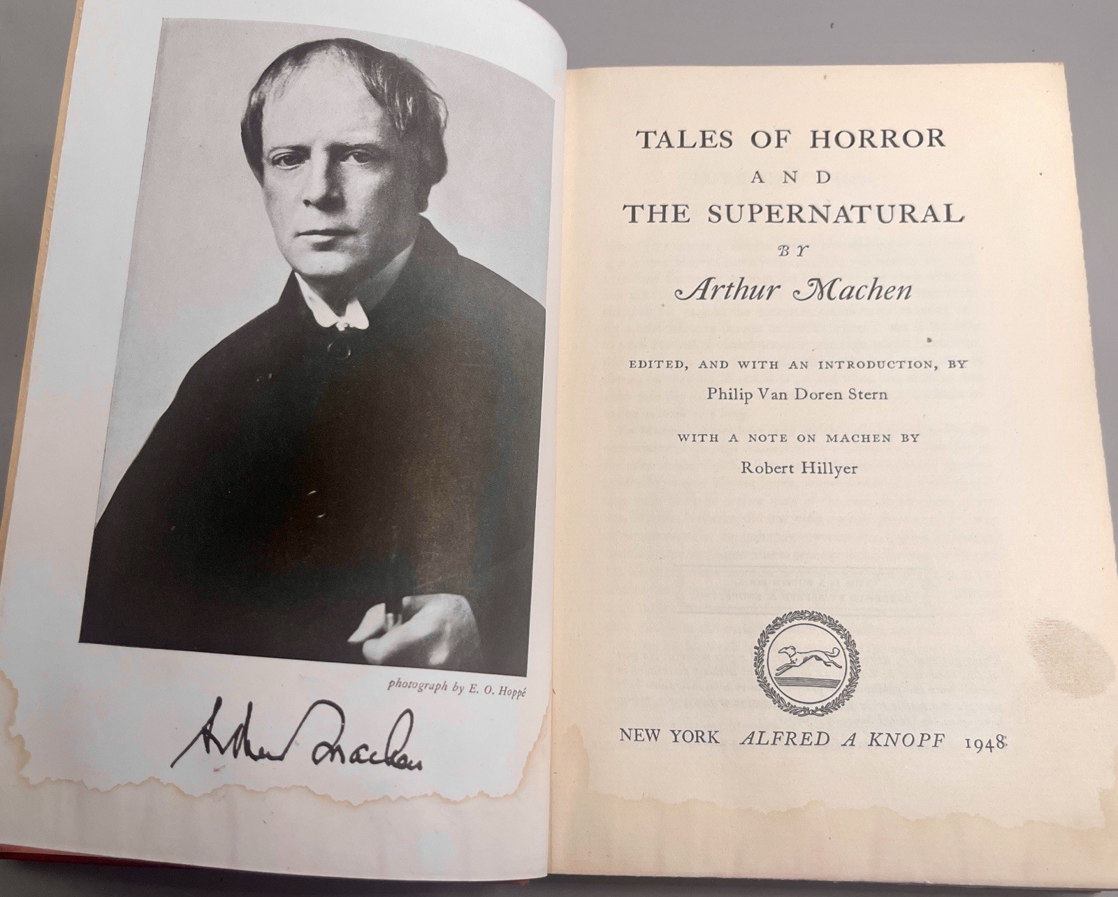 TALES OF HORROR AND THE SUPERNATURAL by Arthur Machen, 1st Ed 1948 GOTHIC HORROR