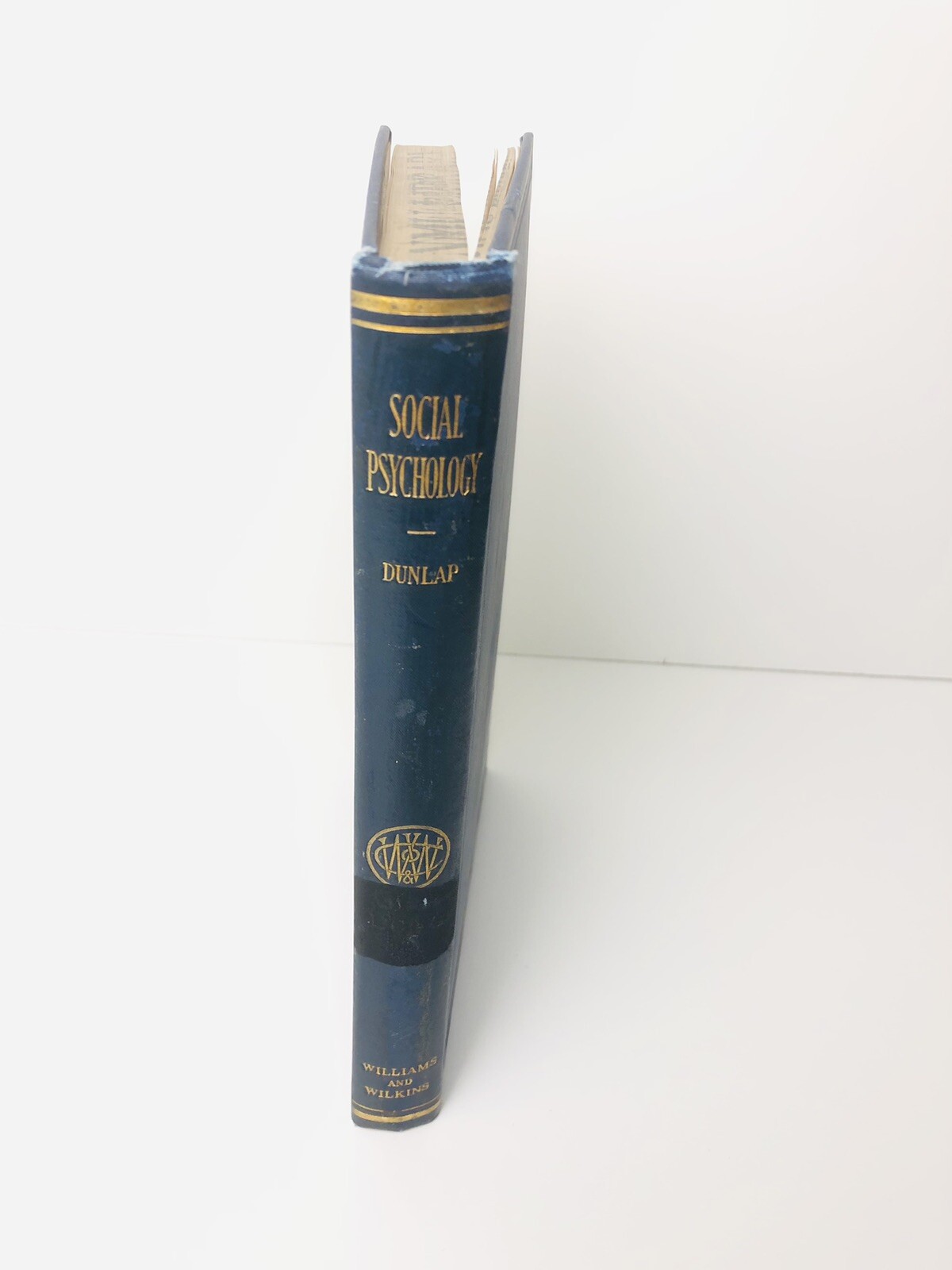 1925 Social Psychology Dunlap 1st Ed Williams Welkins Press Hardcover HC