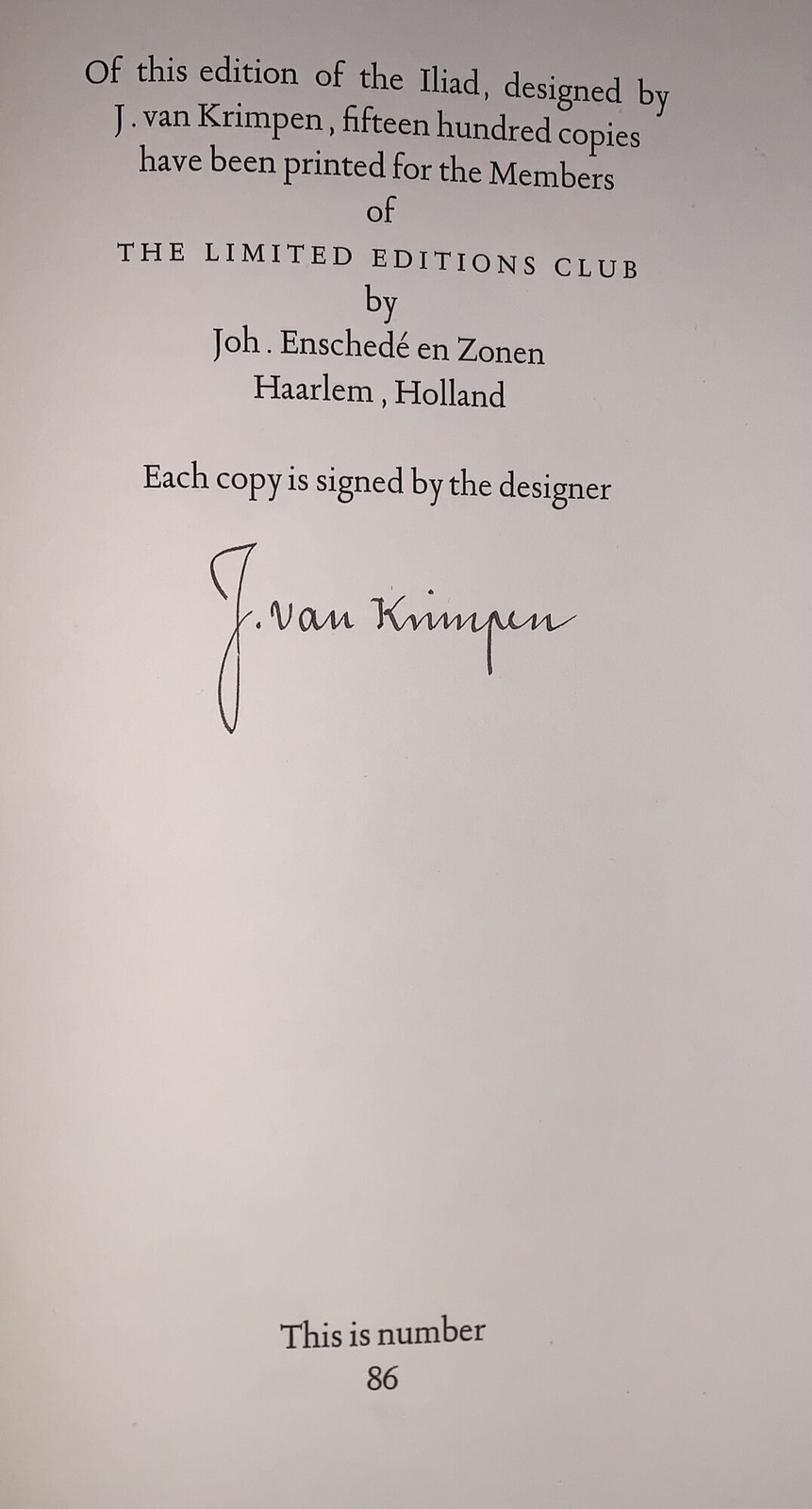 The Iliad of Homer & The Odyssey of Homer, Limited Editions Club, Signed, 1931
