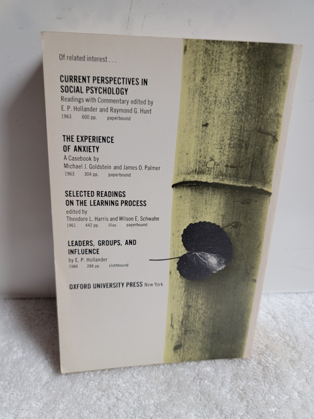 Contributions to modern psychology 1963 2nd ed. Dulany, DeValois, Beardslee