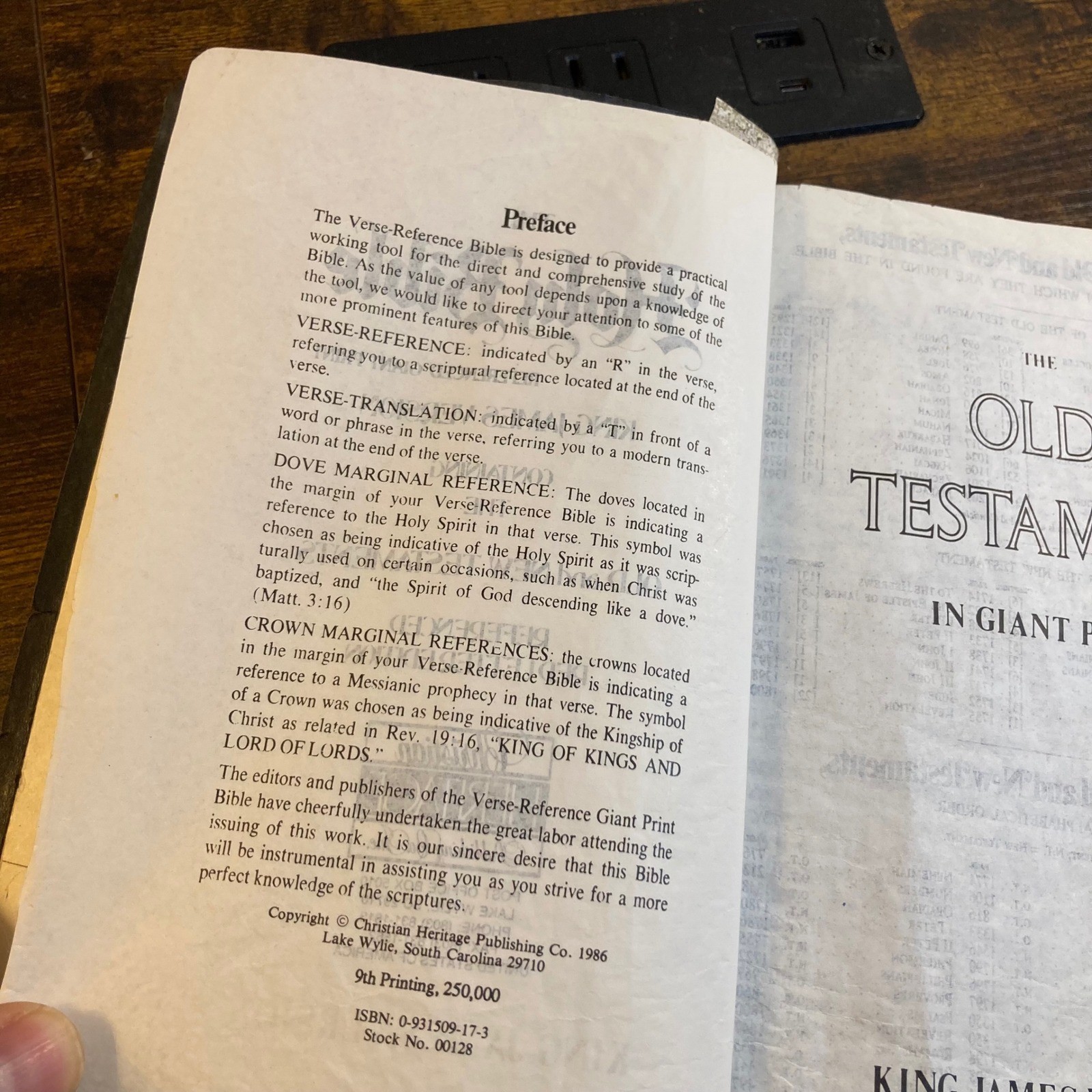 KJV Giant Print Holy Bible Red Letter Edition Christian Heritage Publishing 1986