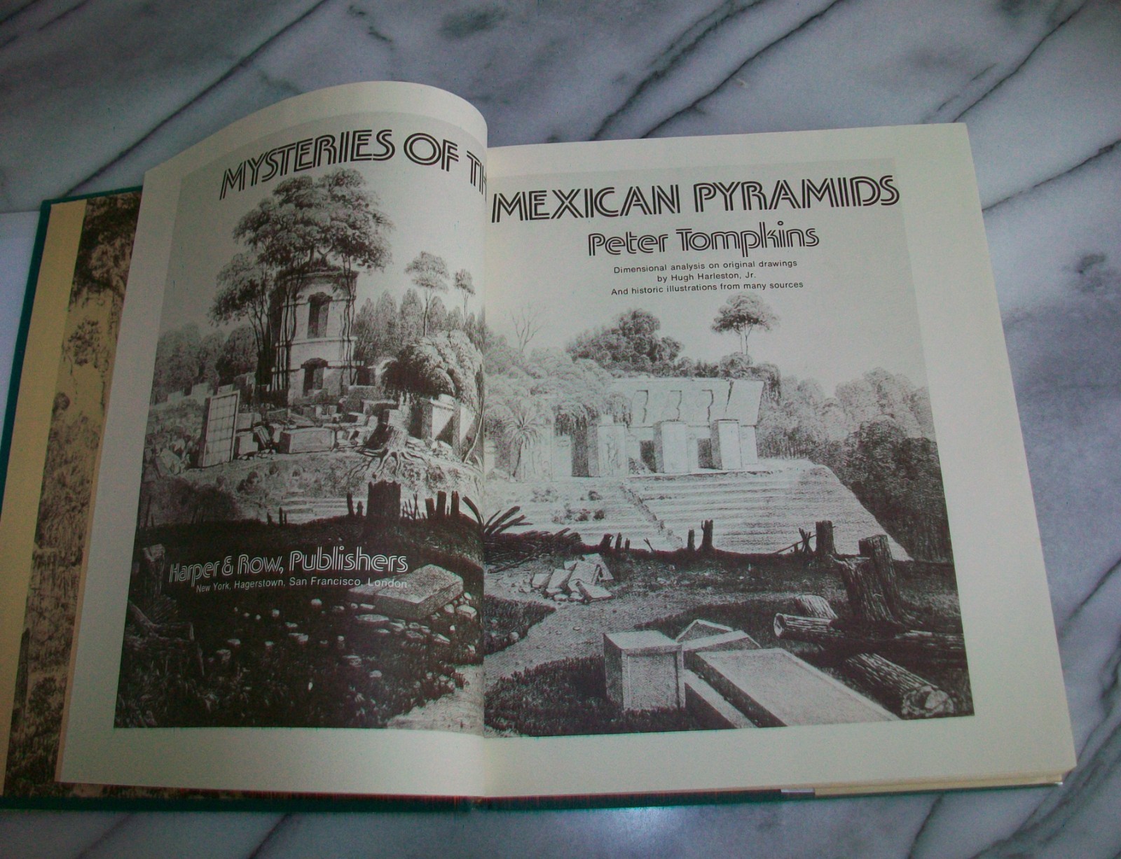 *Rare Signed* MYSTERIES OF THE MEXICAN PYRAMIDS Peter Tompkins 1976 1st Printing