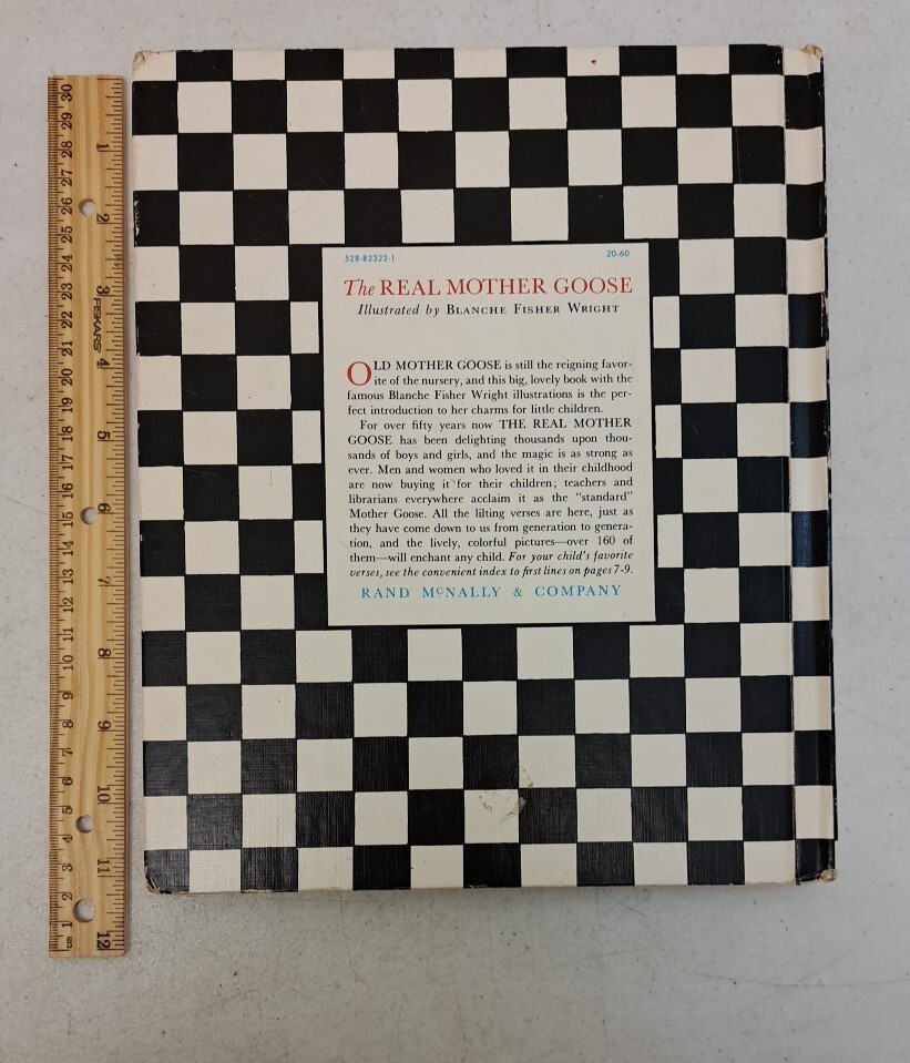 The Real Mother Goose Nursery Rhyme Book 1983 Printing HC Rand McNally #5.5.13C