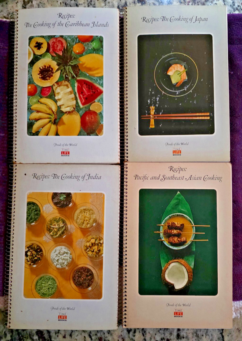 LOT 9 Time Life Foods of the World Recipes Cookbook Spiral Bound Vintage 1968-71