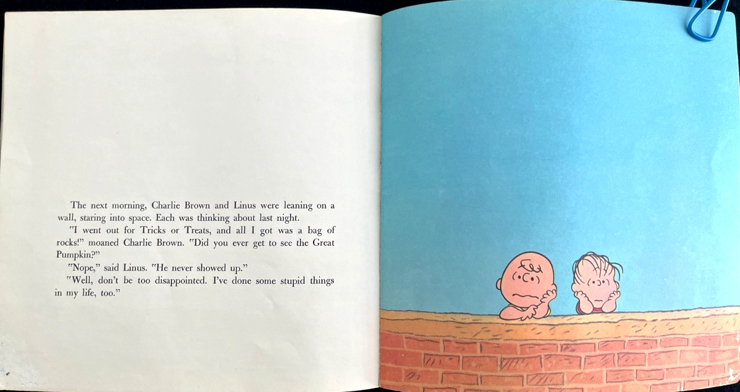 IT’S THE GREAT PUMPKIN, CHARLIE BROWN ~ 1st print SC children’s book, Schulz