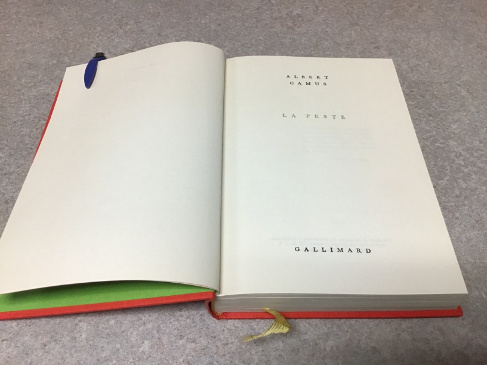 La Peste by Albert Camus Editions Gallimard 1947 Hardcover in French