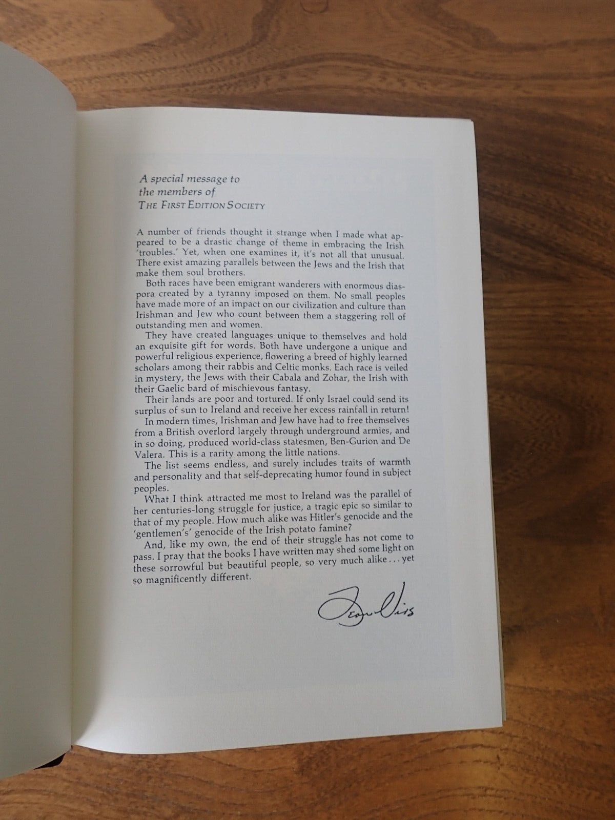 Leon Uris Trinity Franklin Library 1976