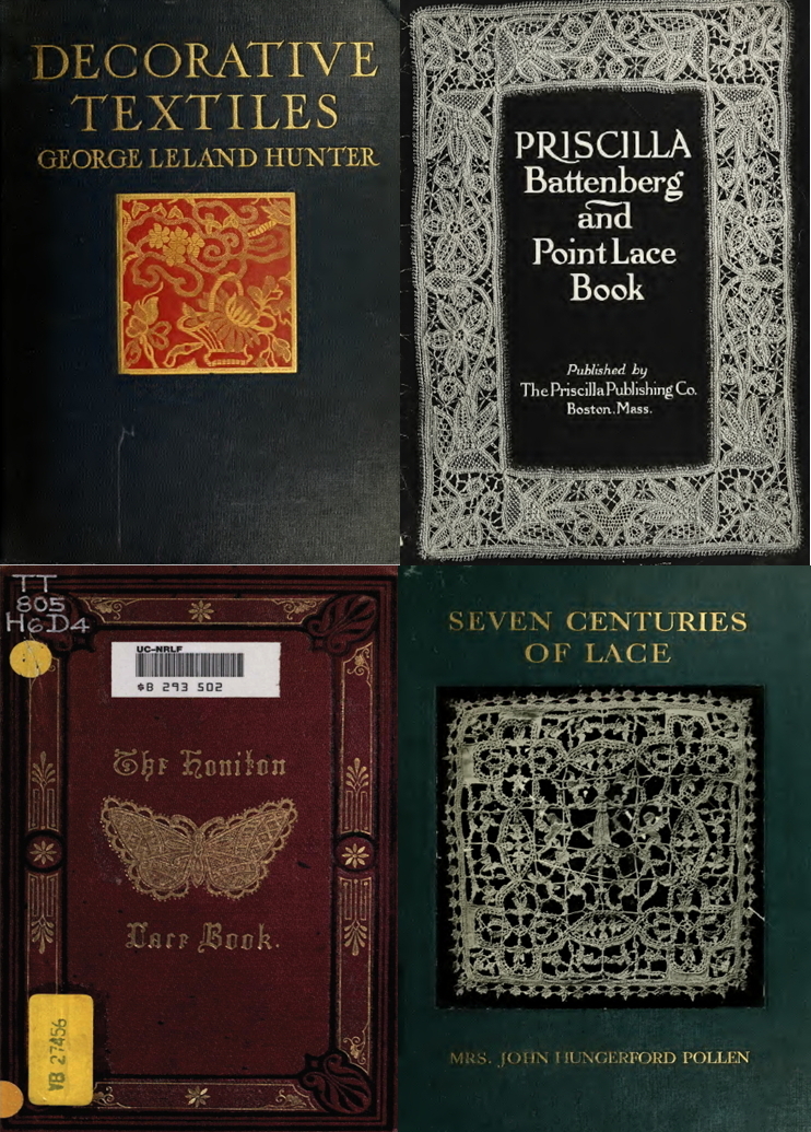 112 Old Books on Lace Making Collecting Vintage Antique Pattern Art Style on USB