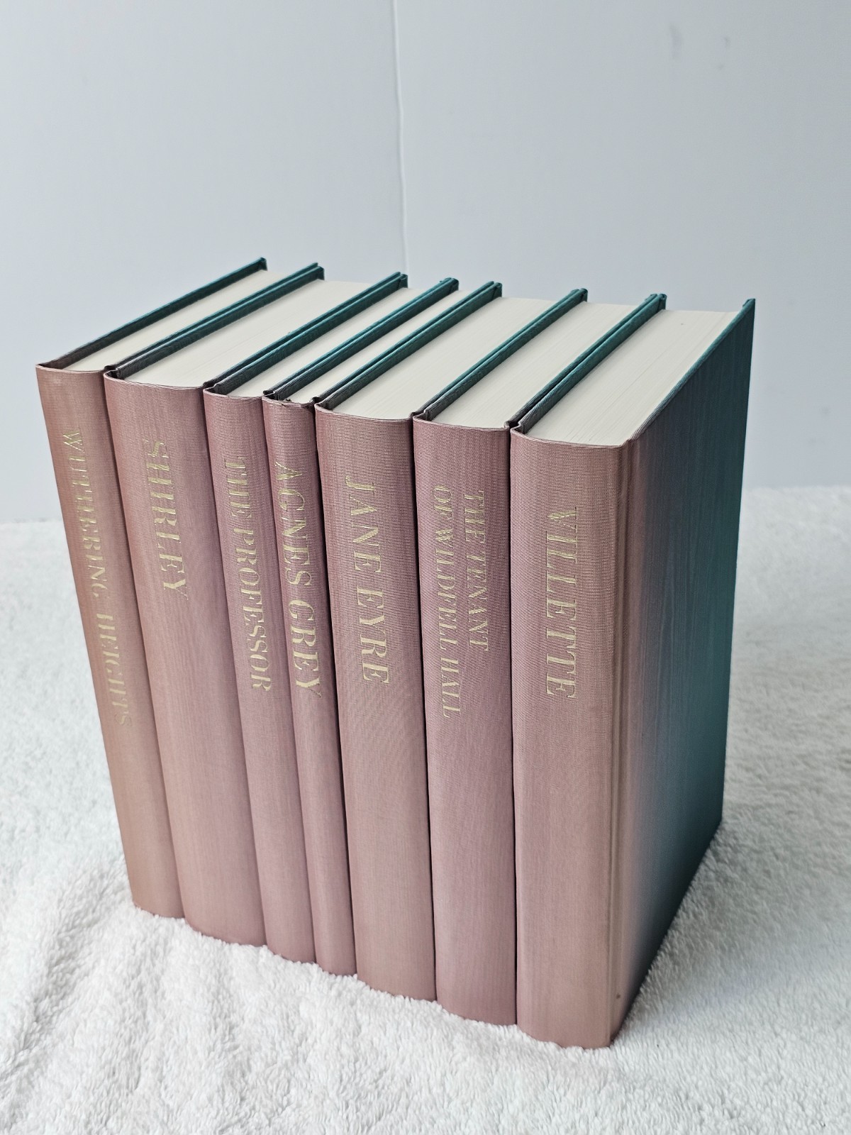 Bronte Complete Novels Folio Society Set 7 Vol Moire Silk Wood Engravings 1993
